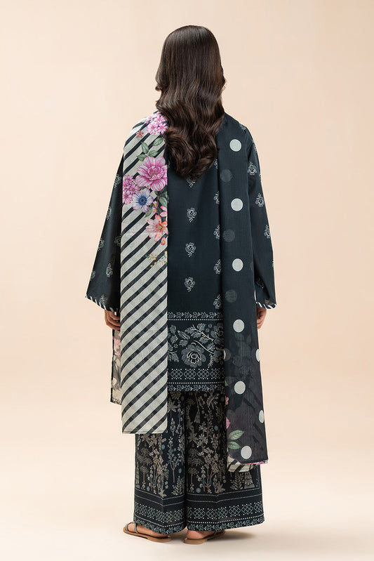 3 PIECE EMBROIDERED LAWN SUIT-NOIR VINE (UNSTITCHED)