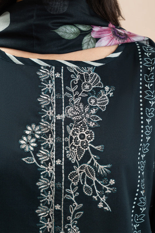 3 PIECE EMBROIDERED LAWN SUIT-NOIR VINE (UNSTITCHED)