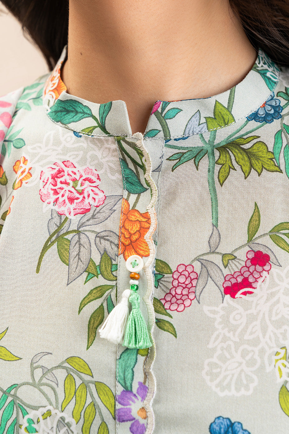 3 PIECE EMBROIDERED LAWN SUIT-FLORAL MEDLEY (UNSTITCHED)
