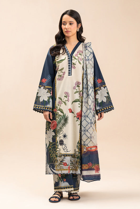 3 PIECE PRINTED LAWN SUIT-ORNATE BOTANICA (UNSTITCHED)