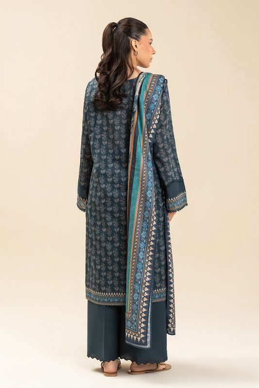 3 PIECE EMBROIDERED LAWN SUIT-MIDNIGHT TRADITION (UNSTITCHED)