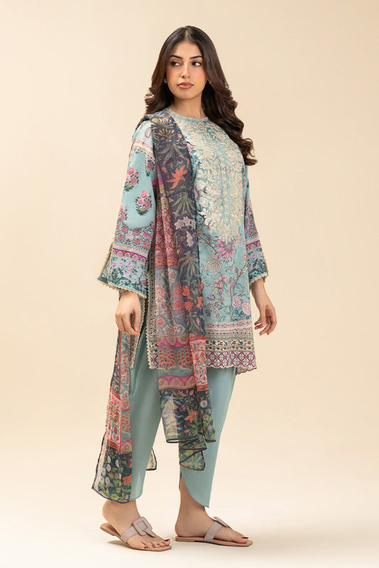 3 PIECE EMBROIDERED LAWN SUIT-LAVENDER SPIRIT (UNSTITCHED)