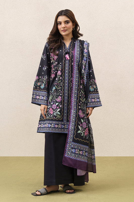 3 PIECE EMBROIDERED LAWN SUIT-OBSIDIAN FLORENCE (UNSTITCHED)