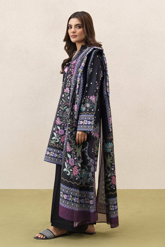 3 PIECE EMBROIDERED LAWN SUIT-OBSIDIAN FLORENCE (UNSTITCHED)