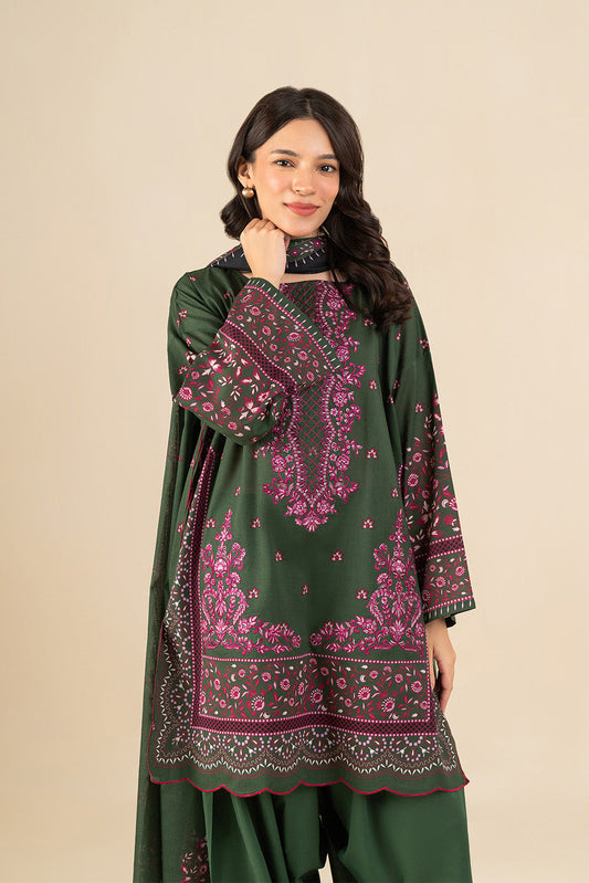 3 PIECE EMBROIDERED LAWN SUIT-MYSTIC GARDEN (UNSTITCHED)