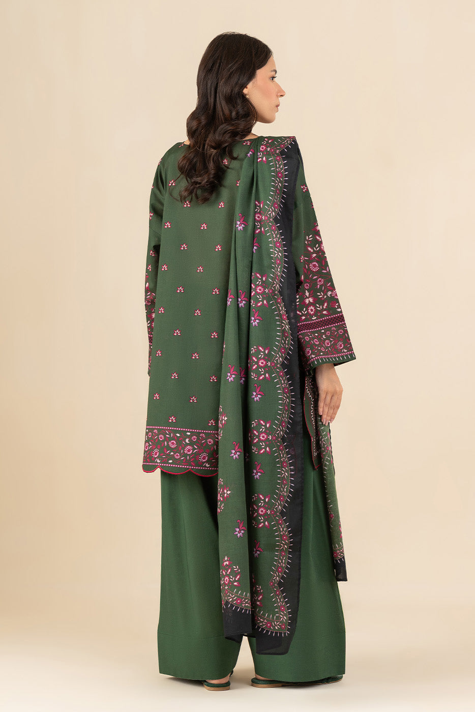 3 PIECE EMBROIDERED LAWN SUIT-MYSTIC GARDEN (UNSTITCHED)