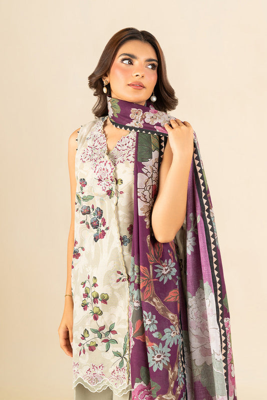 3 PIECE EMBROIDERED LAWN SUIT-SELENE GLOW (UNSTITCHED)