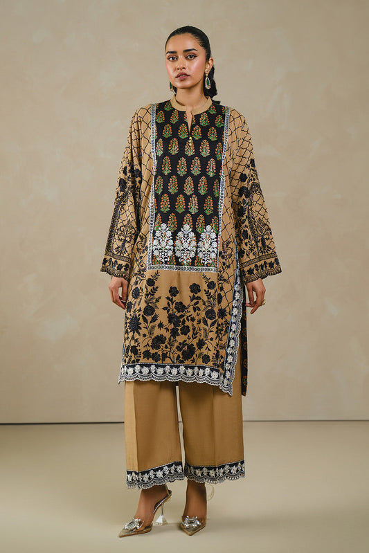 2 PIECE EMBROIDERED RAW SILK SUIT (LUXURY-PRET)
