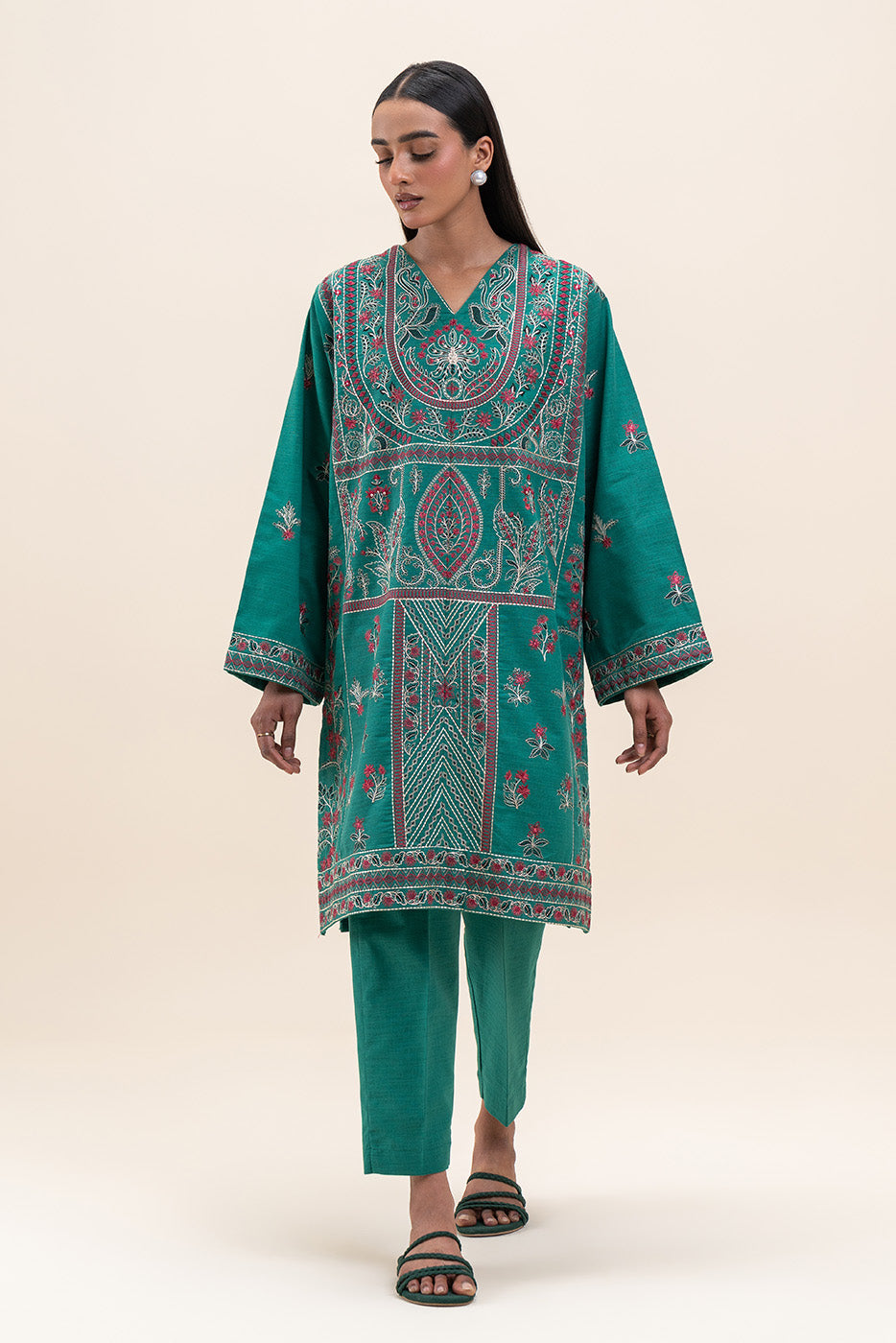 2 PIECE EMBROIDERED KHADDAR SUIT (PRET)
