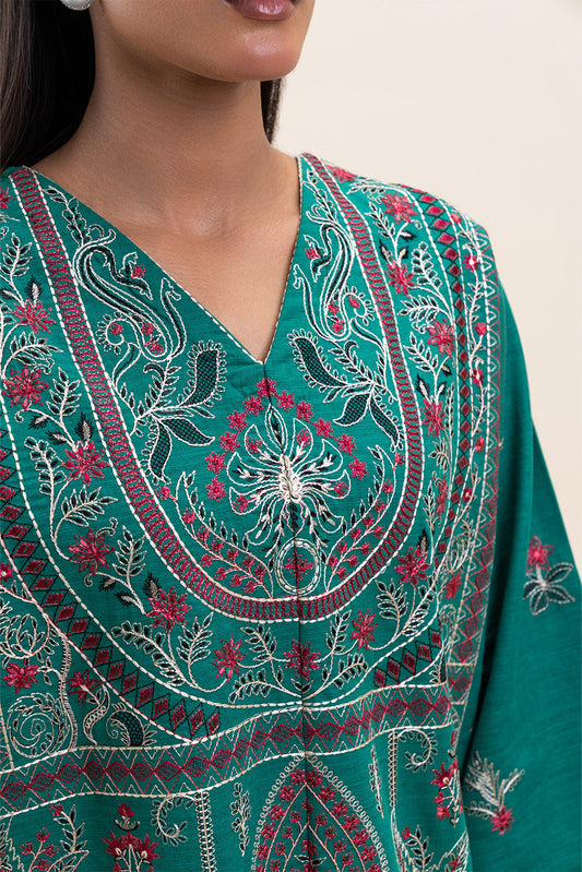 2 PIECE EMBROIDERED KHADDAR SUIT (PRET)