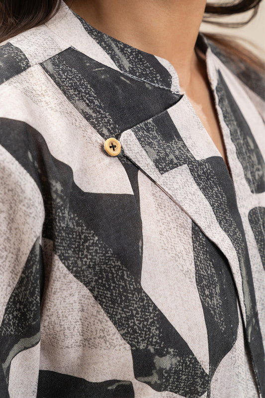 PRINTED KHADDAR SHIRT (PRET)