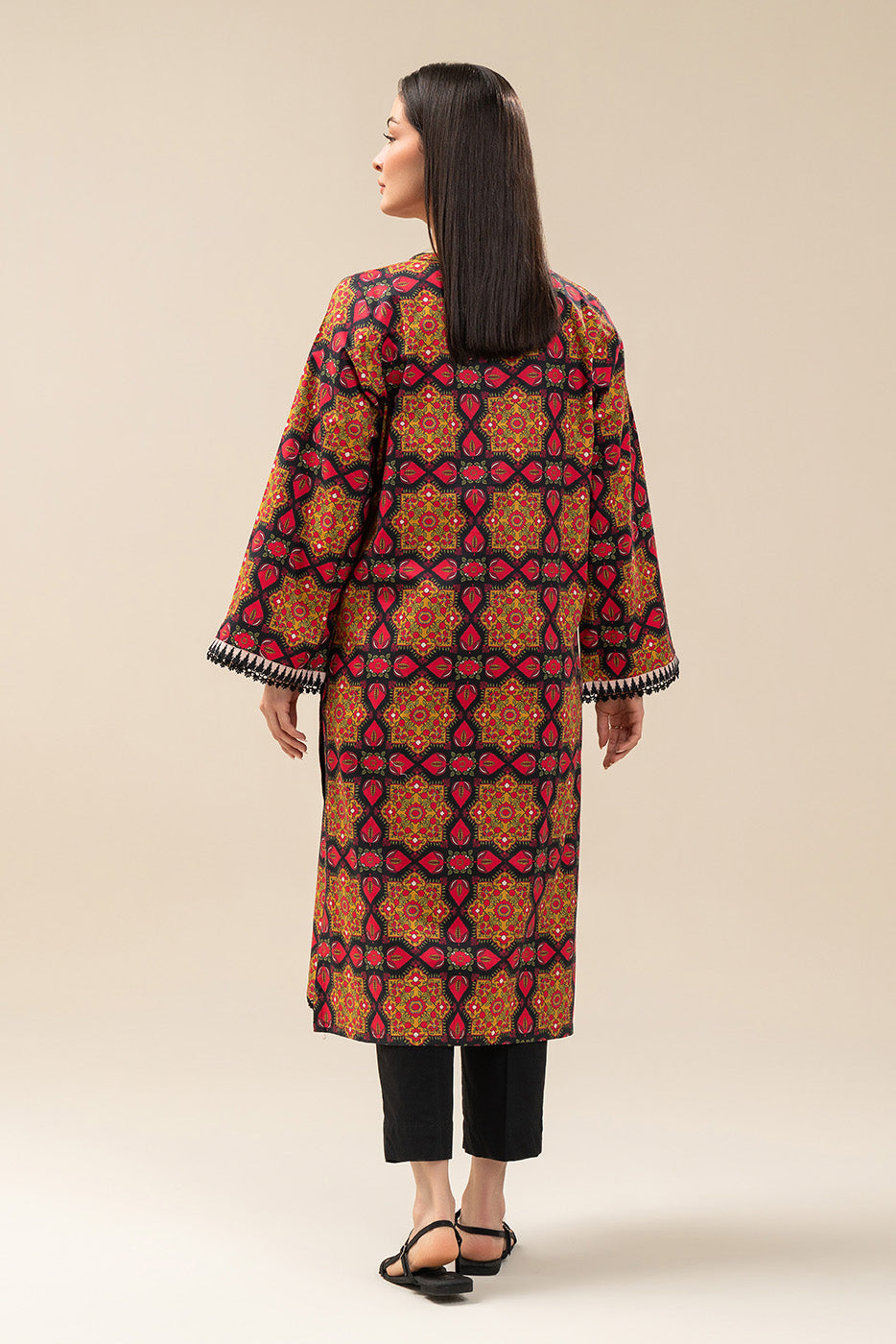 PRINTED COTTON VISCOSE SHIRT (PRET)