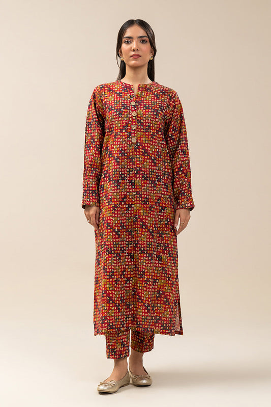 2 PIECE PRINTED KHADDAR SUIT (PRET)