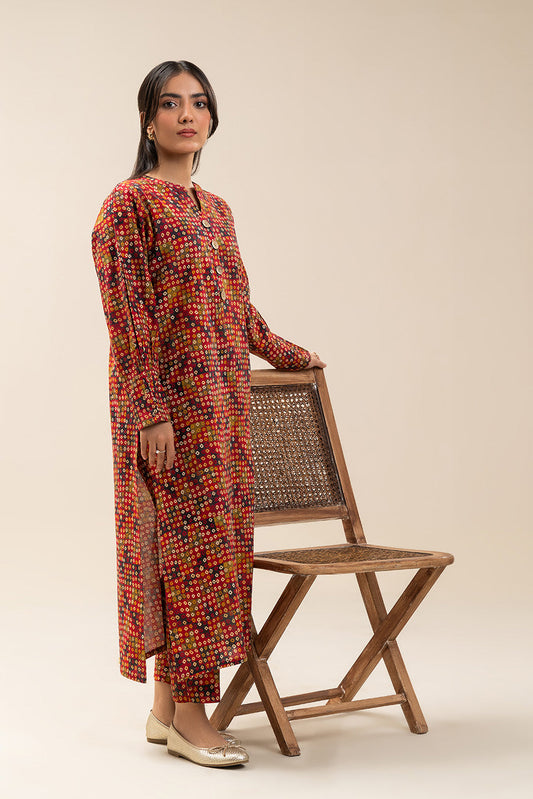 2 PIECE PRINTED KHADDAR SUIT (PRET)
