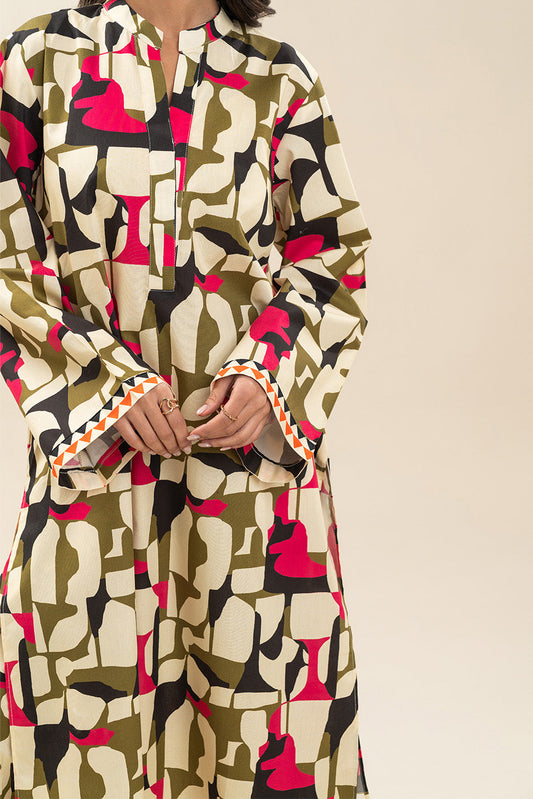 2 PIECE PRINTED CAMBRIC SUIT (PRET)