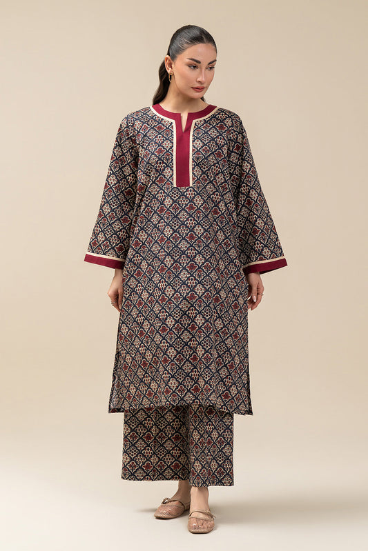 2 PIECE PRINTED CAMBRIC SUIT (PRET)