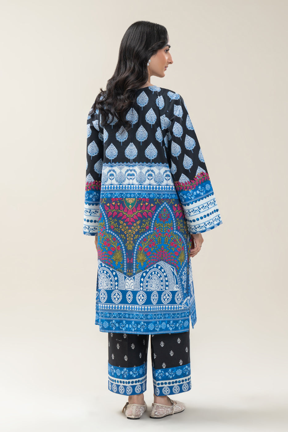 2 PIECE PRINTED COTTON VISCOSE SUIT (PRET)