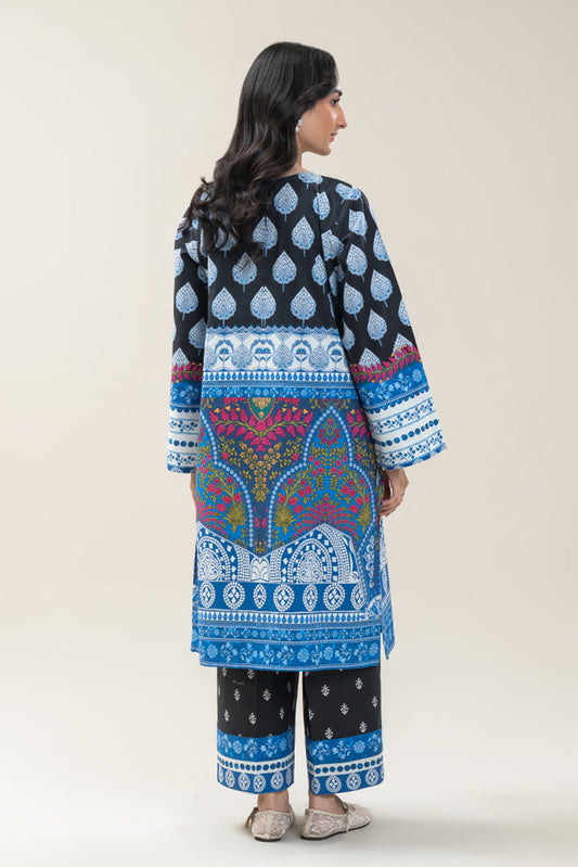 2 PIECE PRINTED COTTON VISCOSE SUIT (PRET)