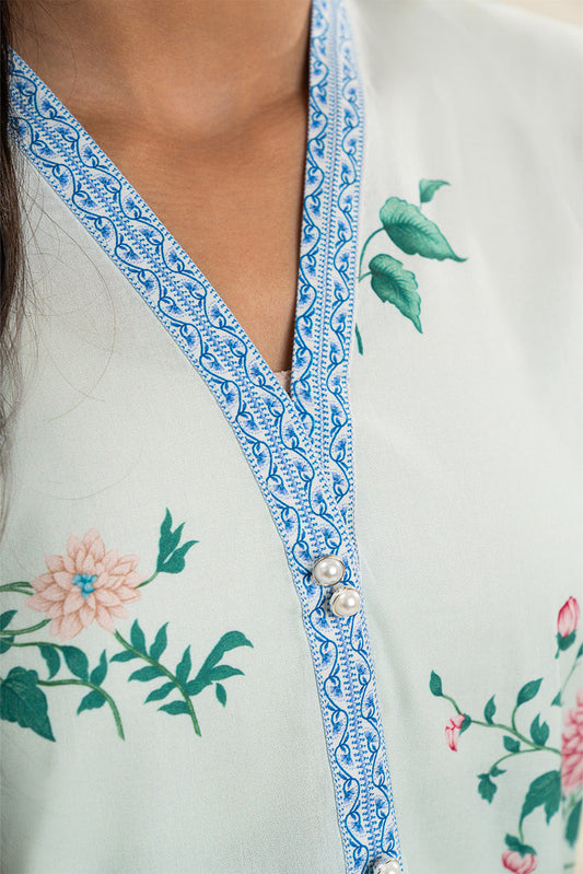 2 PIECE PRINTED COTTON VISCOSE SUIT (PRET)