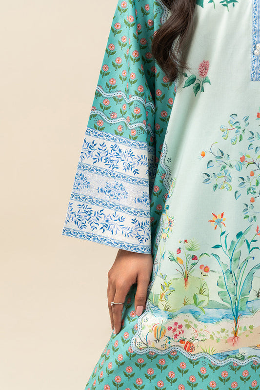 2 PIECE PRINTED COTTON VISCOSE SUIT (PRET)