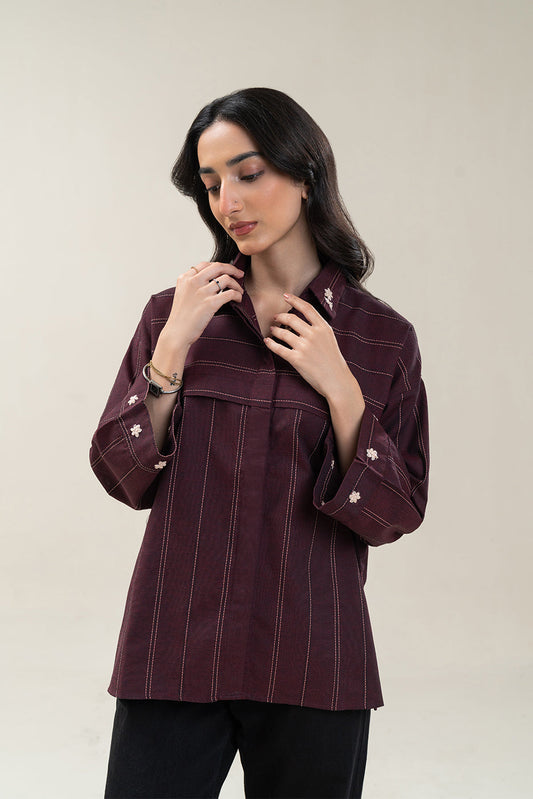 EMBROIDERED DOBBY TOP (PRET)