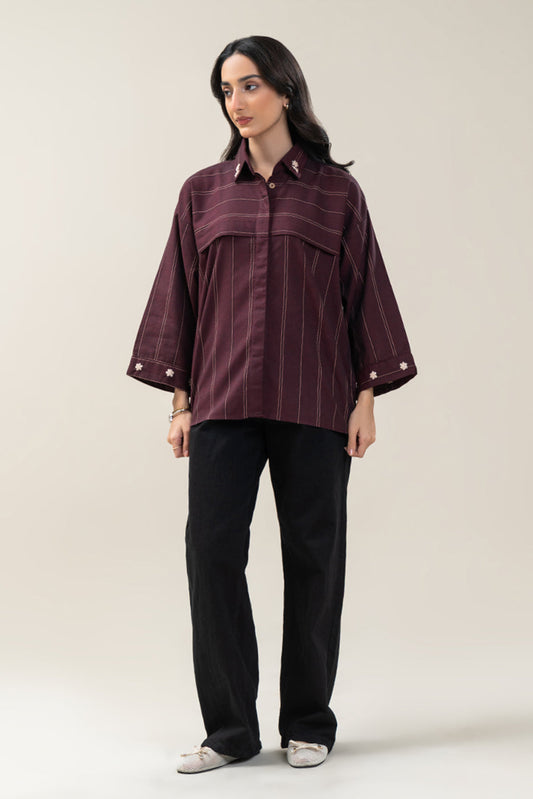 EMBROIDERED DOBBY TOP (PRET)