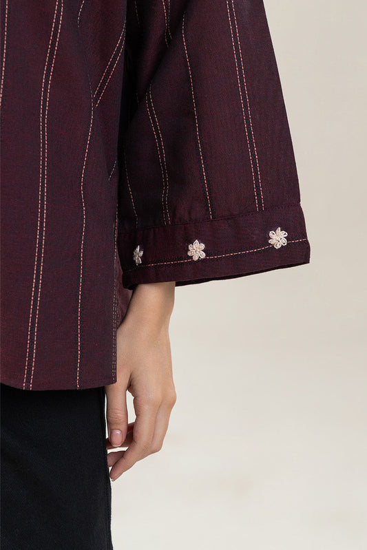 EMBROIDERED DOBBY TOP (PRET)