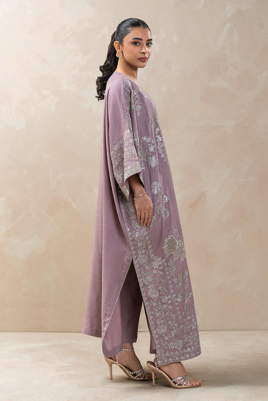 2 PIECE EMBROIDERED RAW SILK SUIT (LUXURY-PRET)