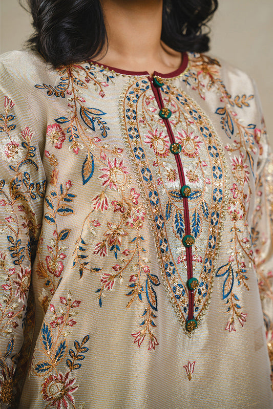 2 PIECE EMBROIDERED TISSUE SUIT (LUXURY PRET)