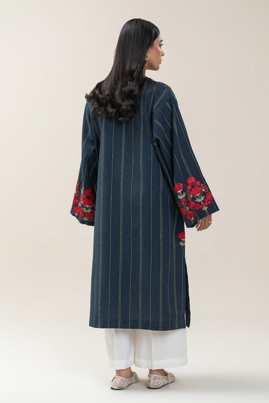 EMBROIDERED DOBBY SHIRT (PRET)