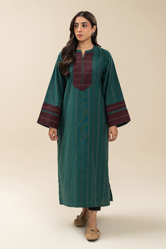 EMBROIDERED COTTON VISCOSE SHIRT (PRET)