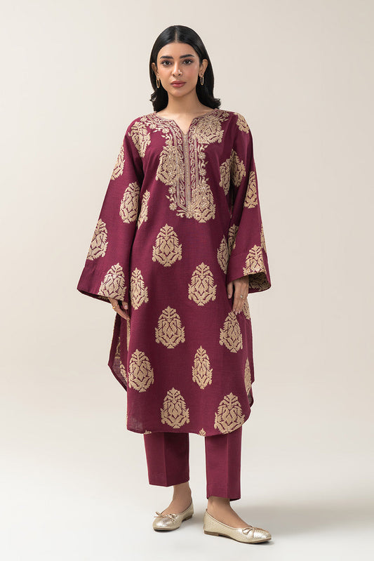 2 PIECE EMBROIDERED KHADDAR SUIT (PRET)