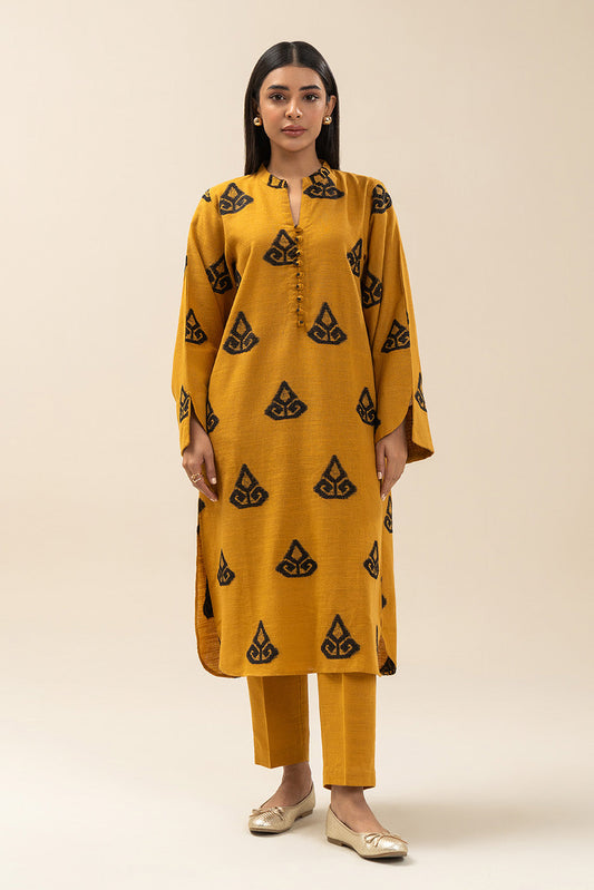 2 PIECE EMBROIDERED VELVET KHADDAR SUIT (PRET)