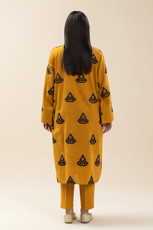 2 PIECE EMBROIDERED VELVET KHADDAR SUIT (PRET)