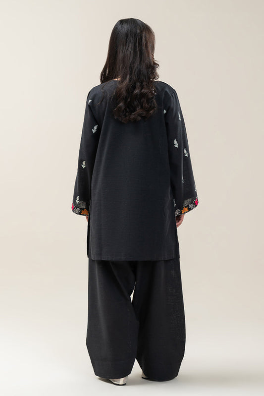 2 PIECE EMBROIDERED TWO WAY SLUB SUIT (PRET)