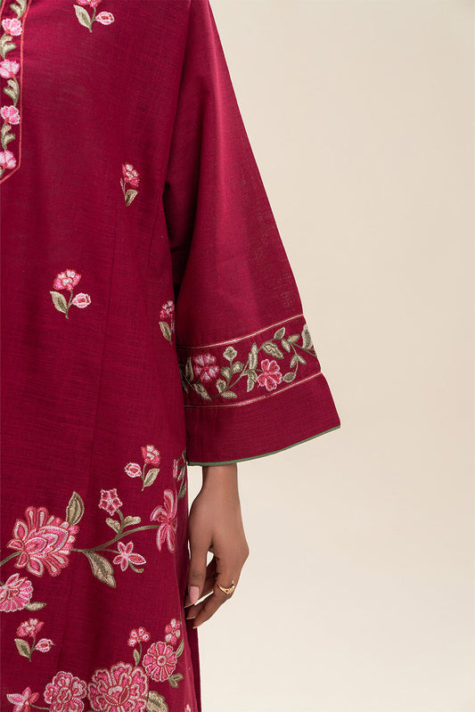 2 PIECE EMBROIDERED TWO WAY SLUB SUIT (PRET)