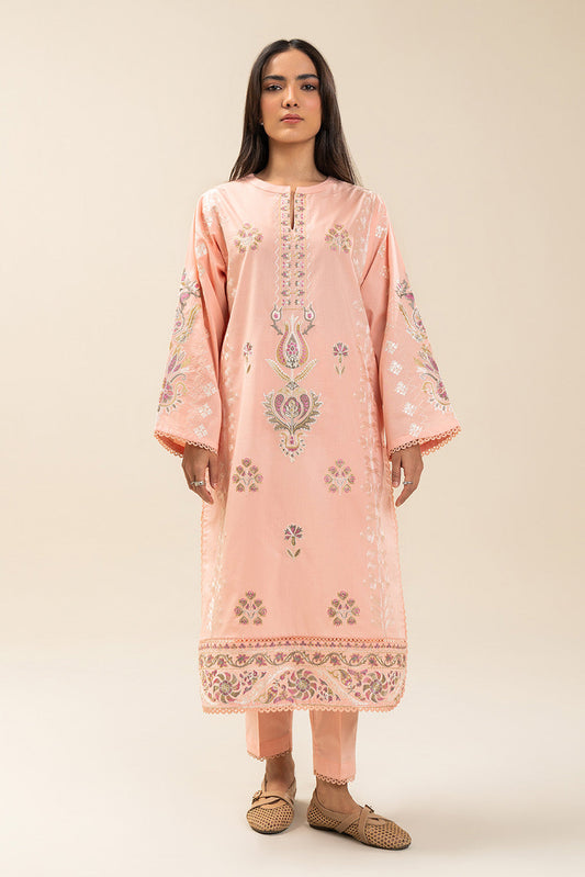 2 PIECE EMBROIDERED CAMBRIC SUIT (PRET)