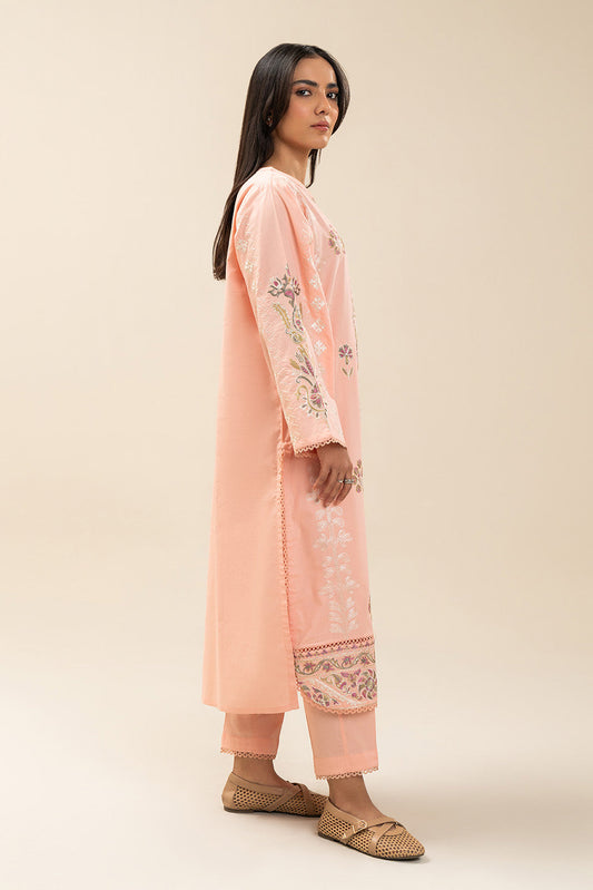 2 PIECE EMBROIDERED CAMBRIC SUIT (PRET)