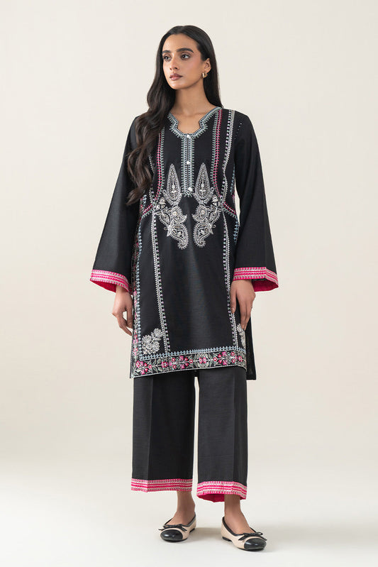 2 PIECE EMBROIDERED SLUB KHADDAR SUIT (PRET)
