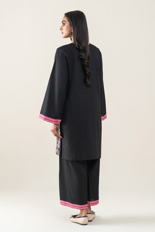 2 PIECE EMBROIDERED SLUB KHADDAR SUIT (PRET)