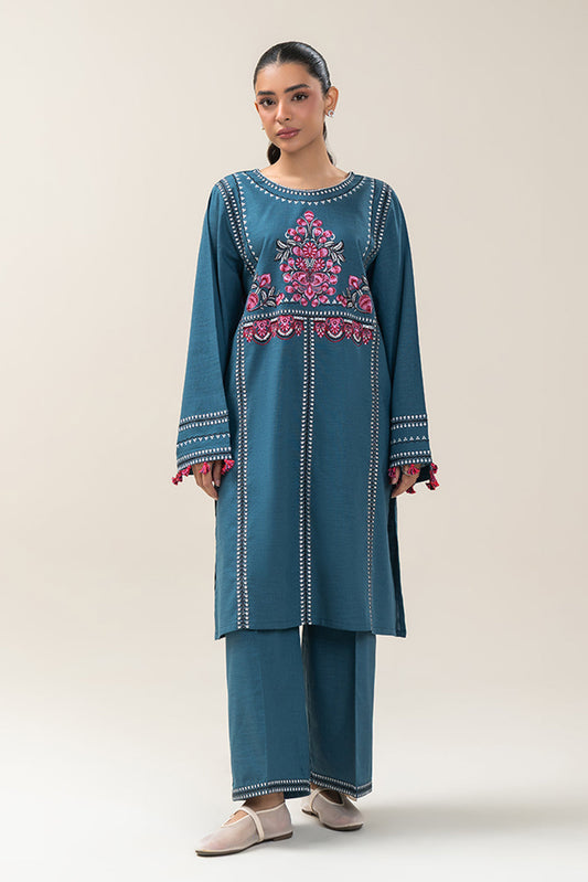 2 PIECE EMBROIDERED KHADDAR SUIT (PRET)