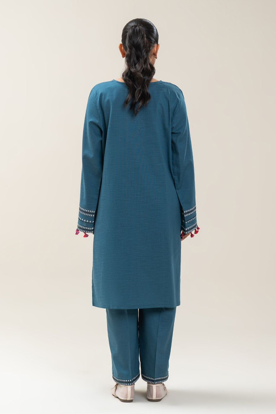 2 PIECE EMBROIDERED KHADDAR SUIT (PRET)