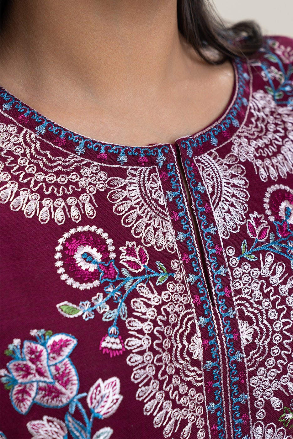 2 PIECE EMBROIDERED KHADDAR SUIT (PRET)