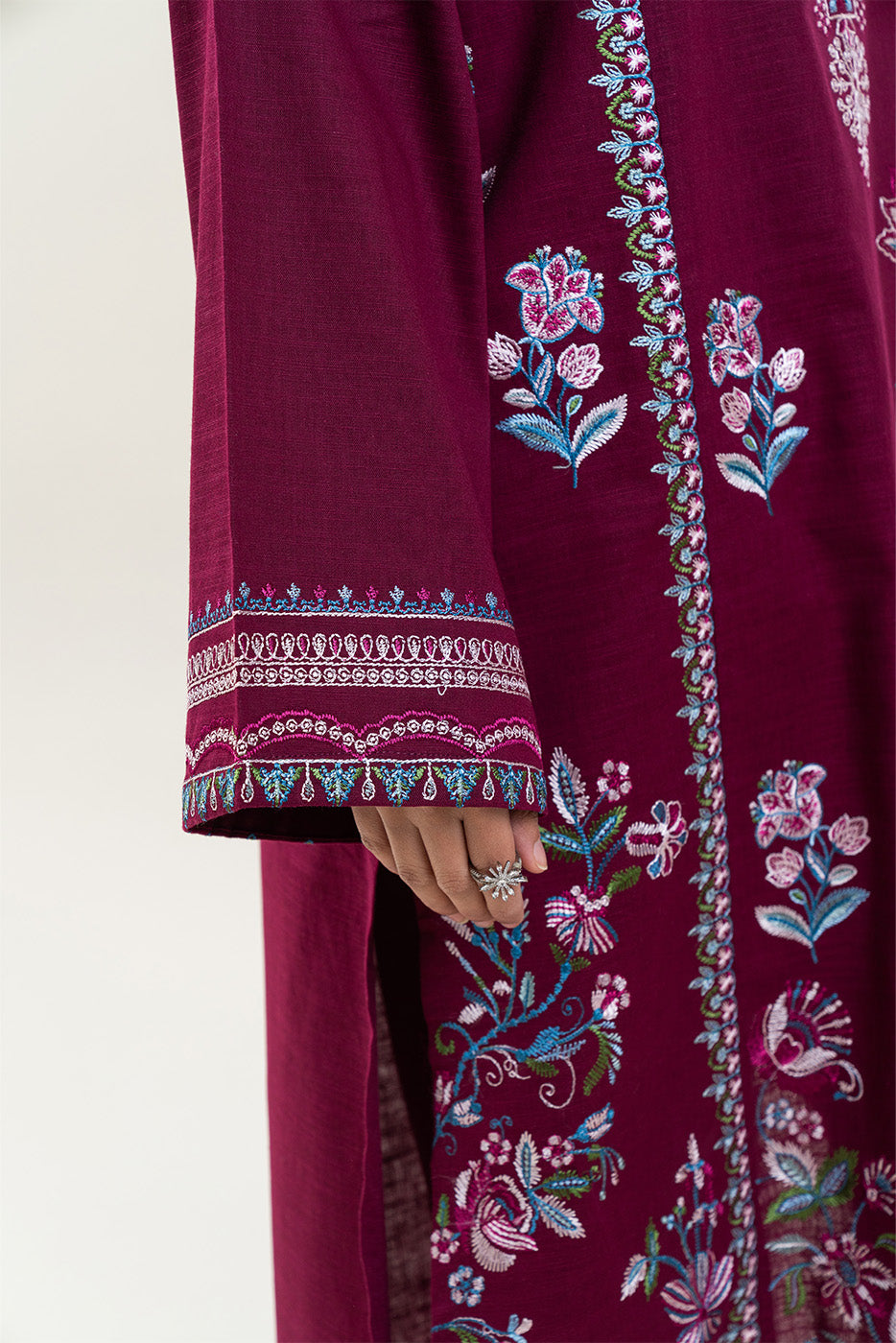 2 PIECE EMBROIDERED KHADDAR SUIT (PRET)