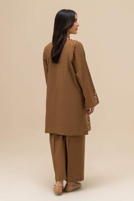 2 PIECE EMBROIDERED SLUB KHADDAR SUIT (PRET)