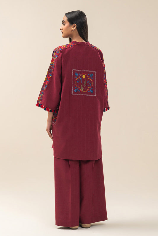 2 PIECE EMBROIDERED DOBBY SUIT (PRET)