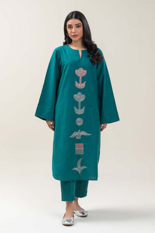 2 PIECE EMBROIDERED KHADDAR SUIT (PRET)