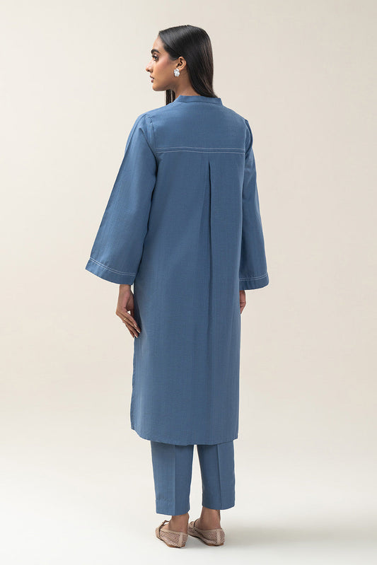 2 PIECE EMBROIDERED DOBBY SUIT (PRET)