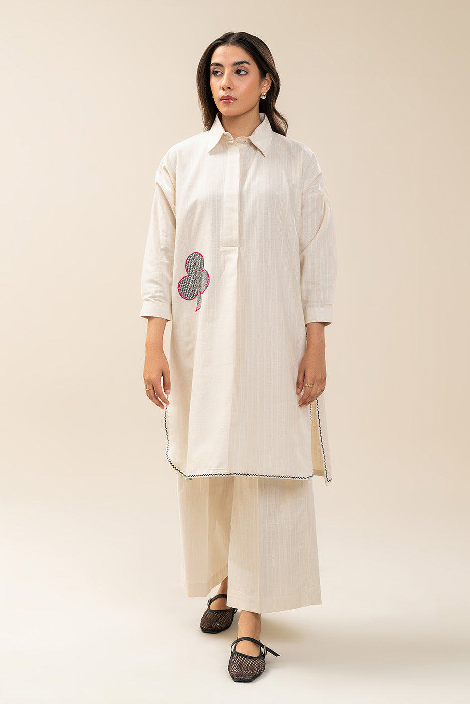 2 PIECE BASIC DOBBY SUIT (PRET)