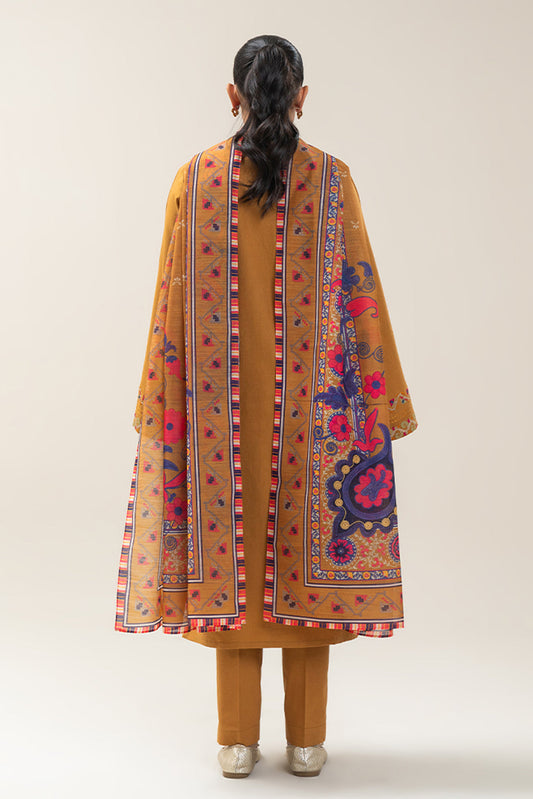 3 PIECE EMBROIDERED KARANDI SUIT (PRET)